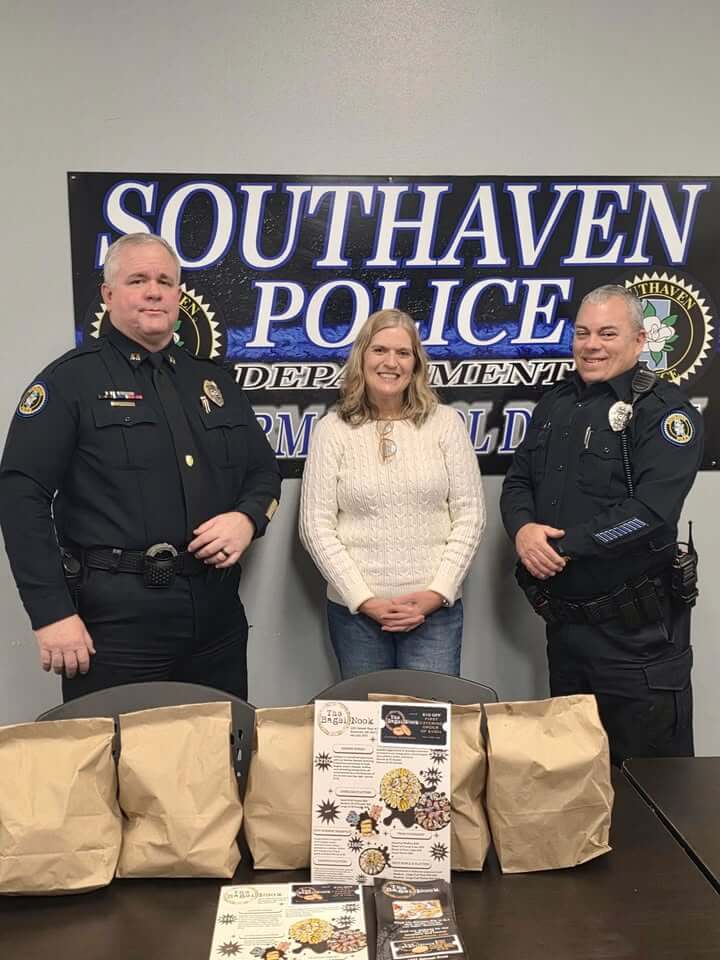 Bagel Nook delivers food to officers