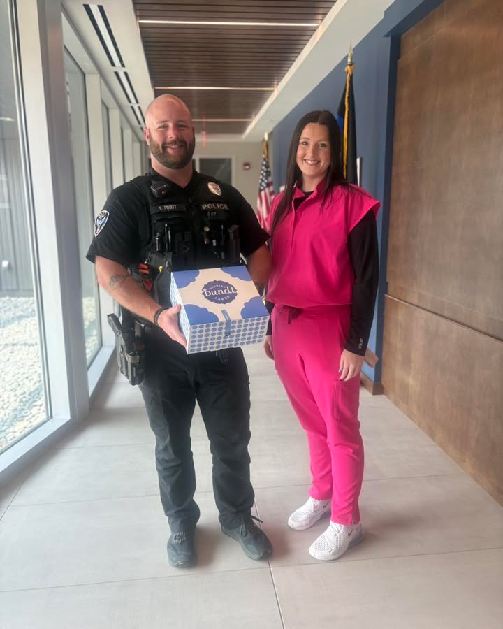 Facebook page thanks Oxford Health and Rehab for bringing cake