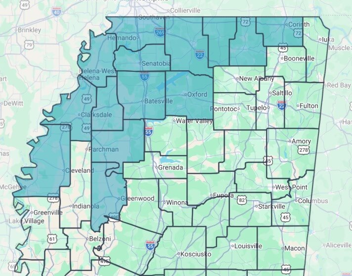 MDOT reports ice on roads, bridges in 14 Mississippi counties