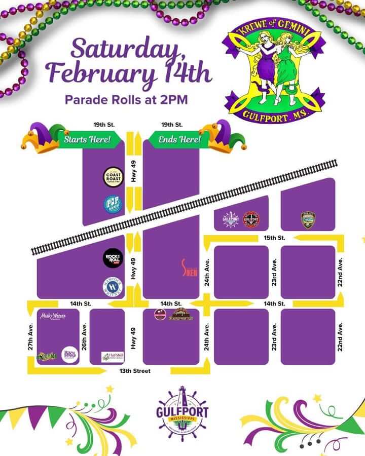 Krewe of Gemini holds parade in Gulfport; road closures start at 12 p.m.