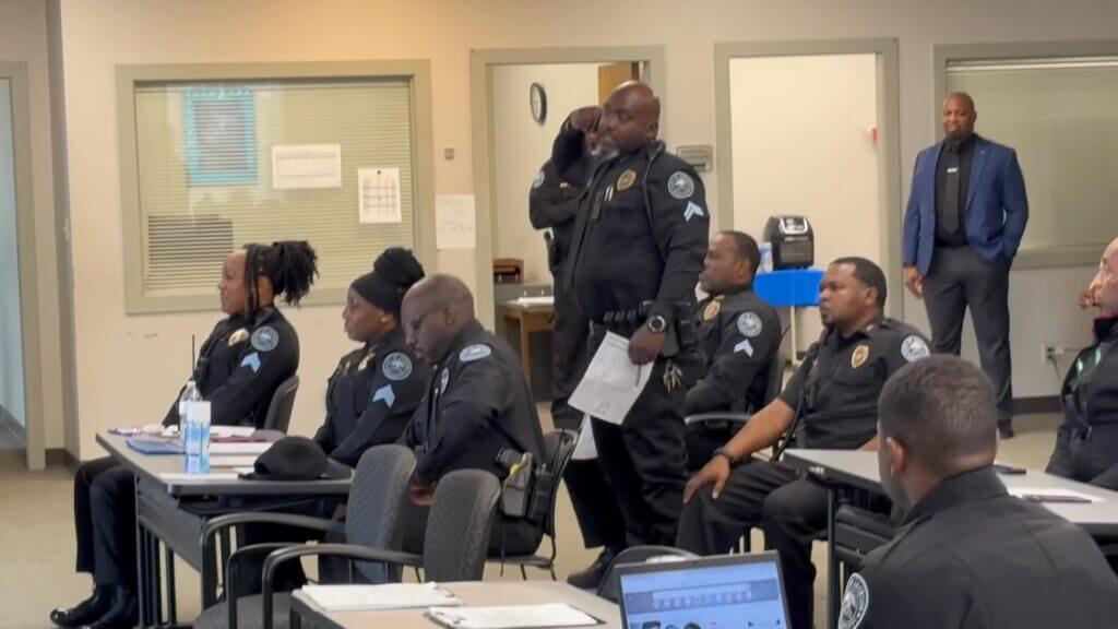 Chief Rashall Brackney visits Precinct 3 Bravo Shift
