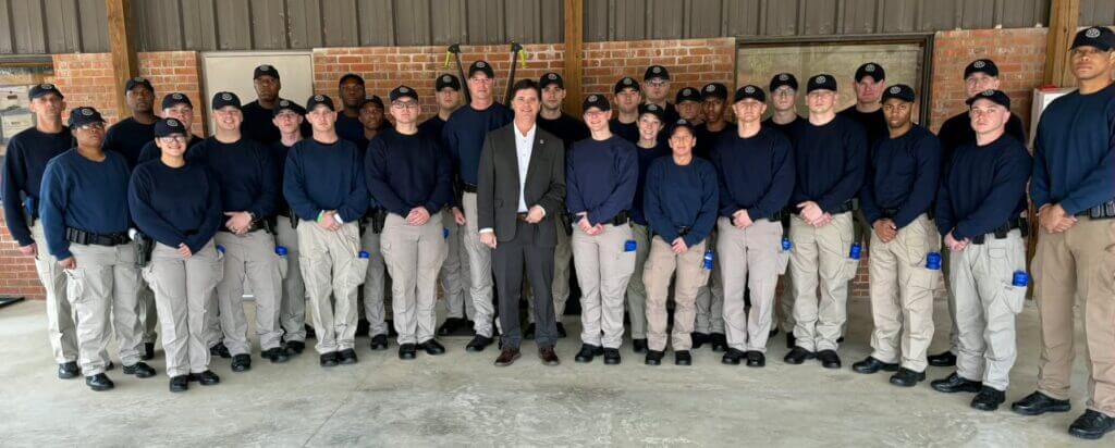 Instructor praises cadets at North Mississippi Law Enforcement Training Center