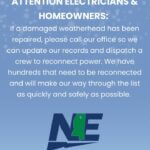 Utility asks electricians, homeowners to report repaired weatherheads Utility asks electricians, homeowners to report repaired weatherheads