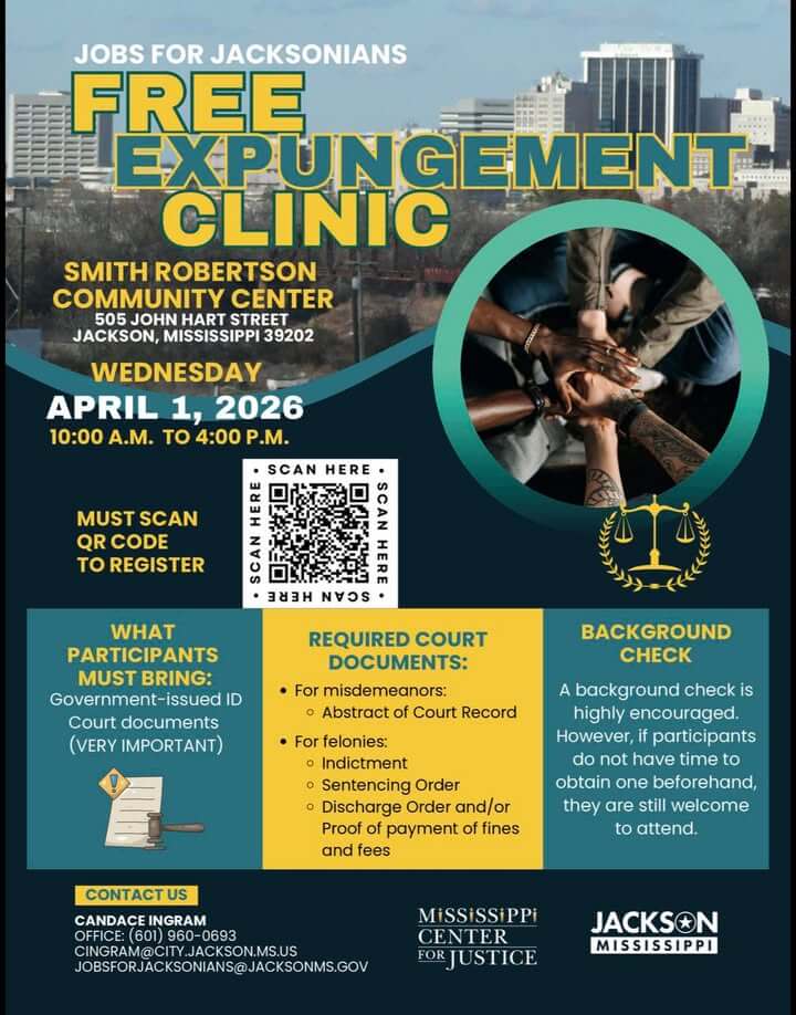 Jackson hosts free expungement clinic April 1