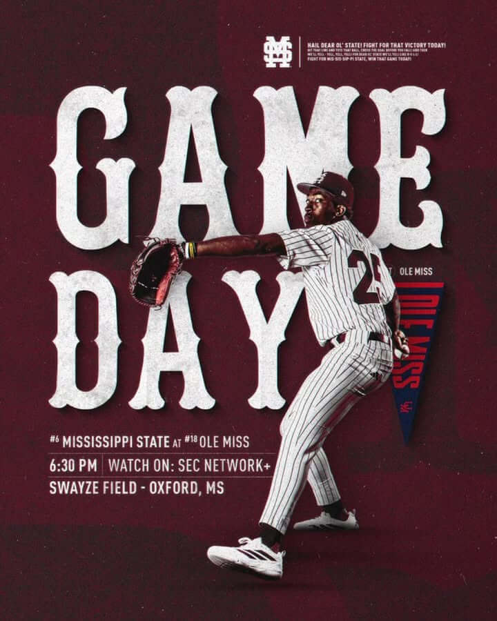 Reeves posts ahead of Mississippi State-Ole Miss baseball game