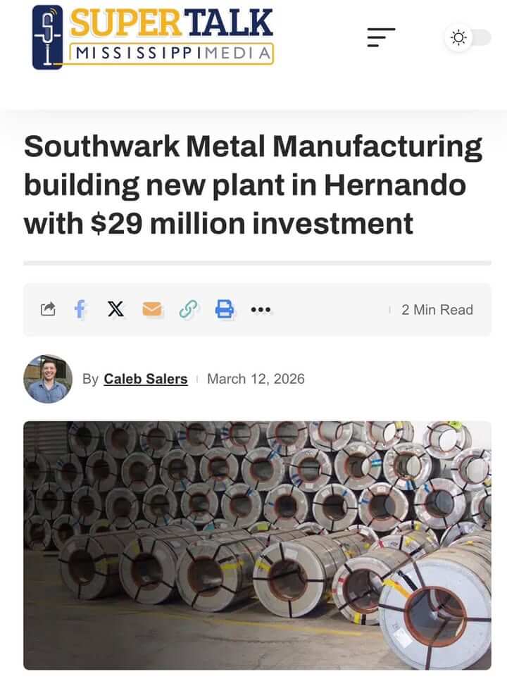 Southwark expands jobs, invests millions in Mississippi