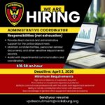 Vicksburg Police seek administrative coordinator Vicksburg Police seek administrative coordinator
