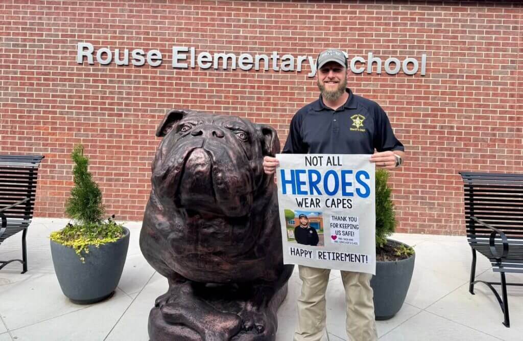 Rouse Elementary congratulates Deputy Shelby Warren on retirement