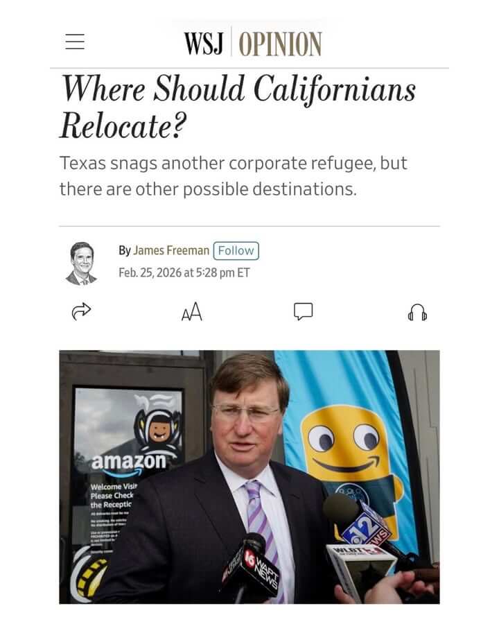 Facebook post says conservative Californians can seek asylum in Mississippi