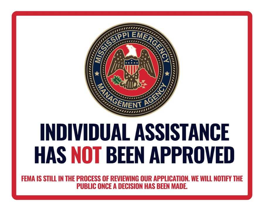MSEMA says FEMA has not approved individual assistance