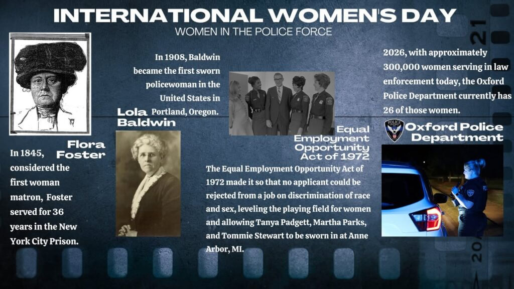 Oxford Police Department honors women for International Women's Day