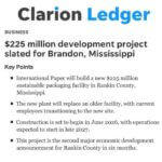 Rankin County reports $6 billion, $225 million economic investments Rankin County reports $6 billion, $225 million economic investments