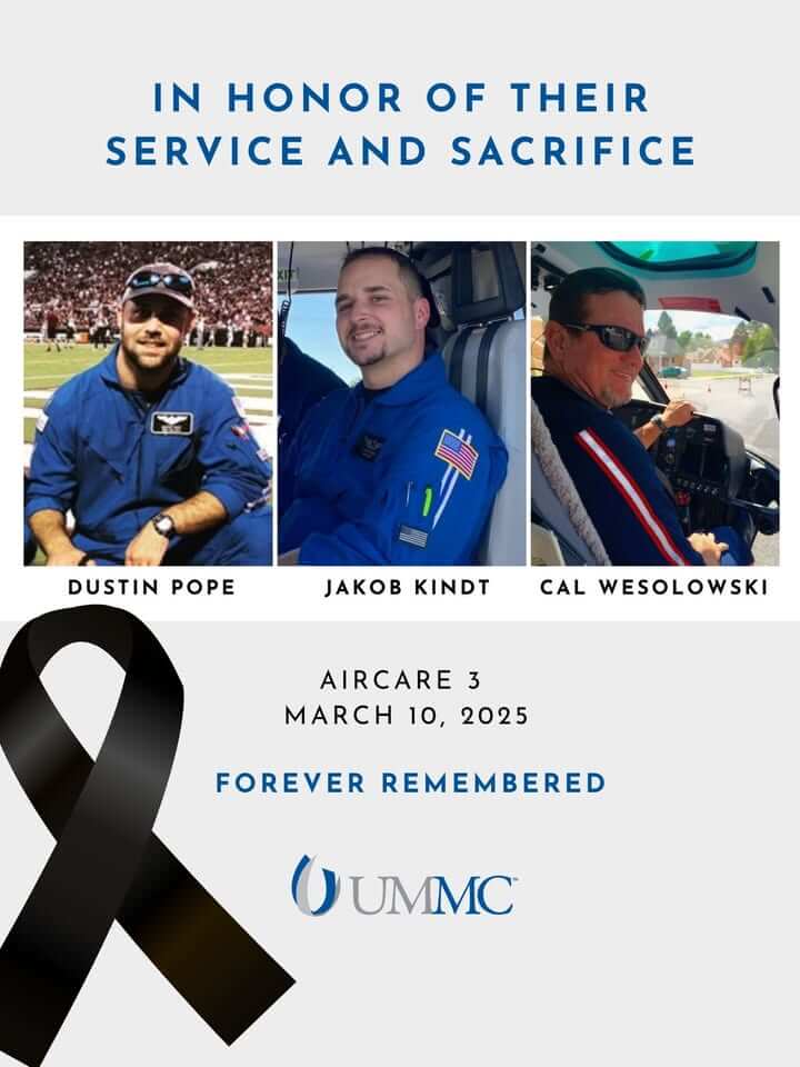 Medical center remembers AirCare 3 crew lost in crash