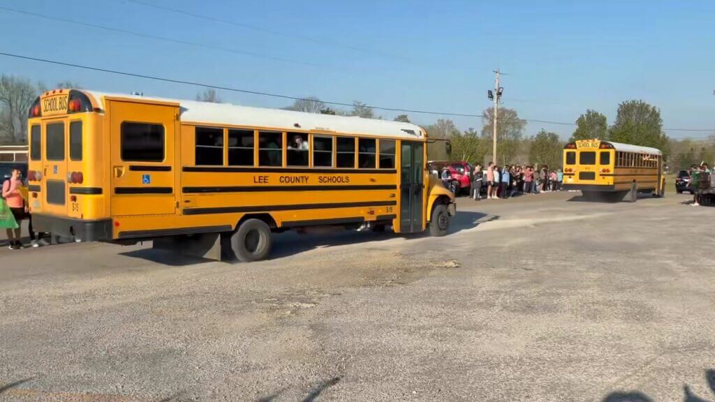 Sheriff Johnson escorts Mooreville students to Special Olympics
