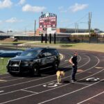 Sgt. Penton introduces bomb dog during PMHS visit Sgt. Penton introduces bomb dog during PMHS visit