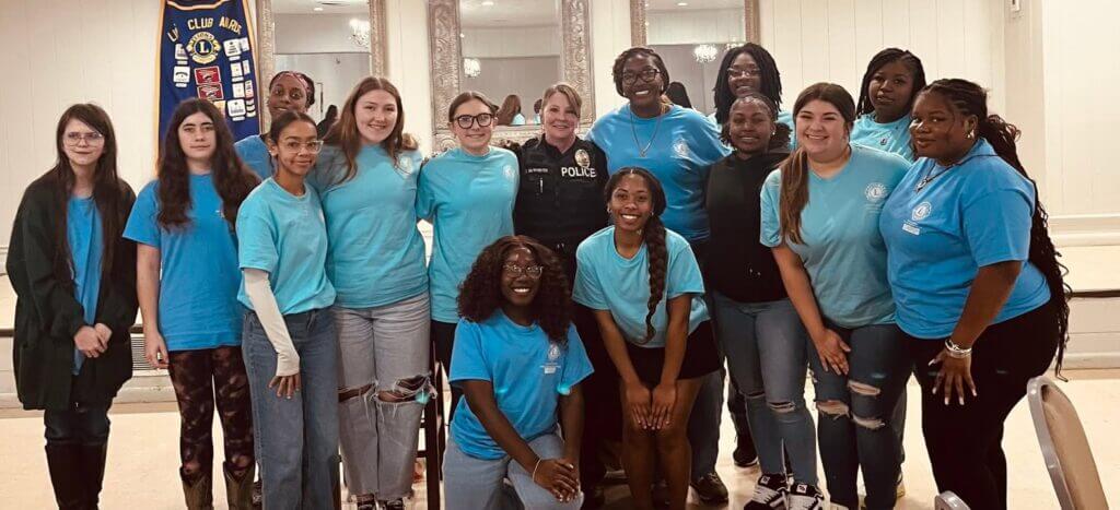 Cpl. McWhirter speaks on law enforcement at Lions Club girls conference