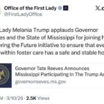 State thanks First Lady Melania Trump, looks forward to working State thanks First Lady Melania Trump, looks forward to working