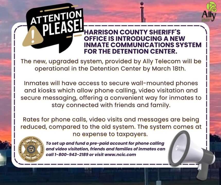 Harrison County swaps inmate phone system, lowers call costs