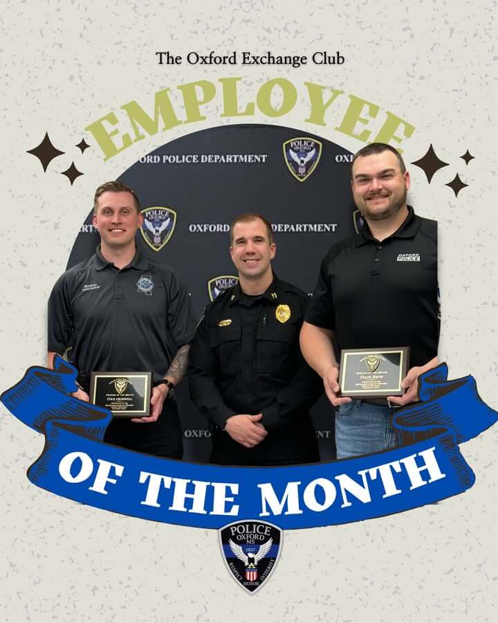 Department names employees of month for November, December