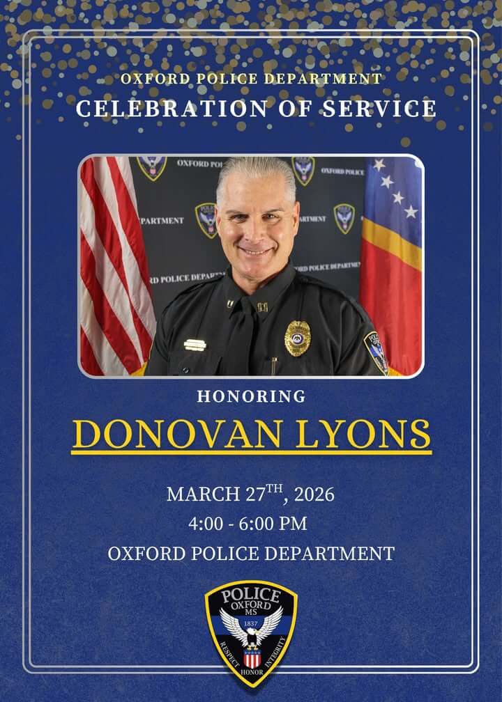 Oxford police honor Captain Donovan Lyons with celebration