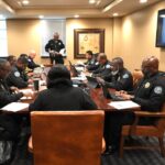 Jackson Police Chief Brackney leads executive staff meeting via Zoom Jackson Police Chief Brackney leads executive staff meeting via Zoom