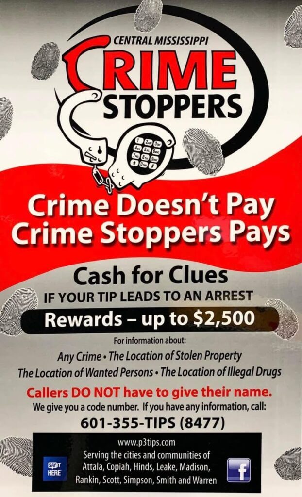 Central Mississippi Crime Stoppers urges tips to stop crime in Jackson
