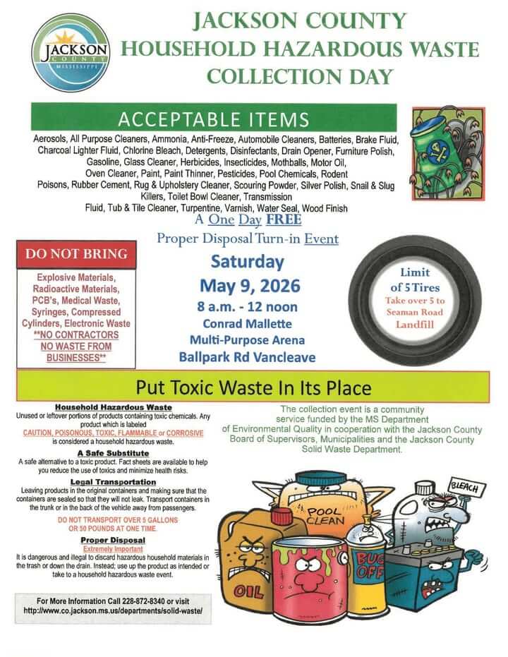 Jackson County schedules May 9 hazardous waste collection
