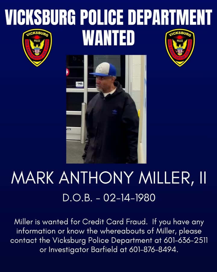 Vicksburg police post update on Facebook