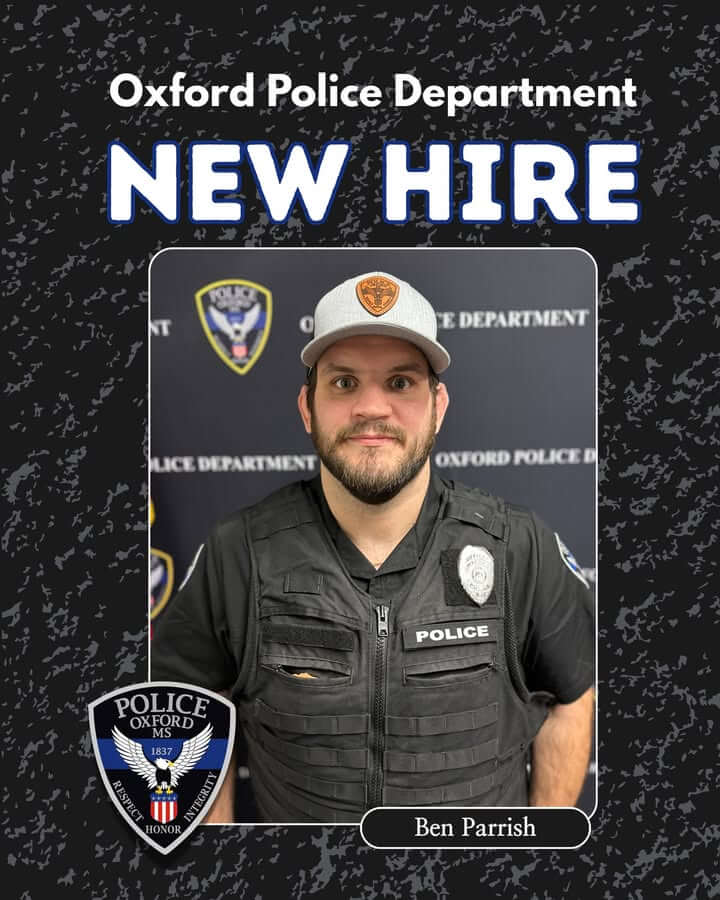 Oxford Police Department welcomes officer Ben Parrish