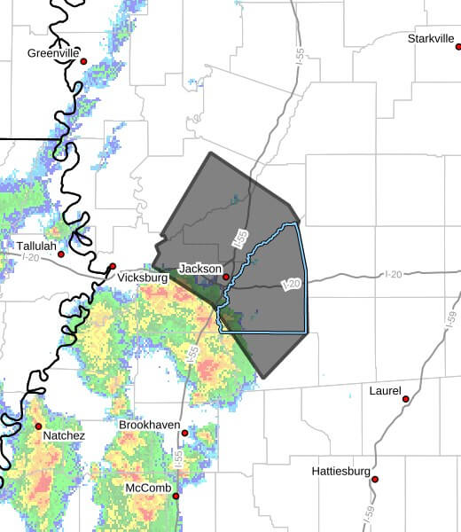 Strong thunderstorms move through central Mississippi counties