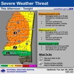 Severe storms threaten parts of Mississippi; tornado possible Severe storms threaten parts of Mississippi; tornado possible