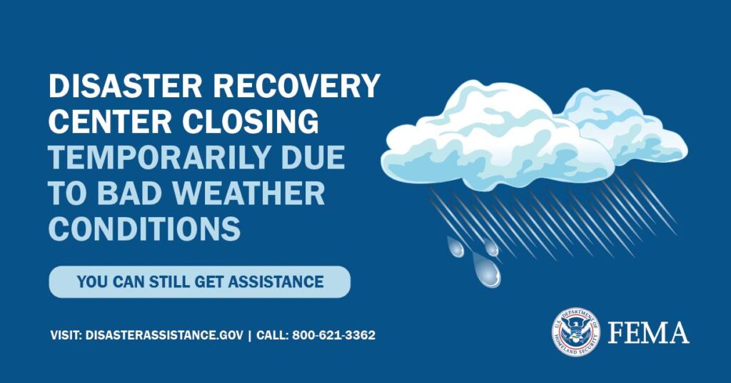 Disaster Recovery Center in Alcorn County closes early for weather