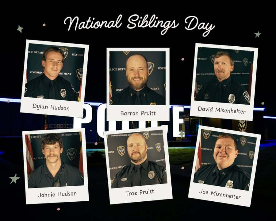 Oxford PD celebrates National Siblings Day