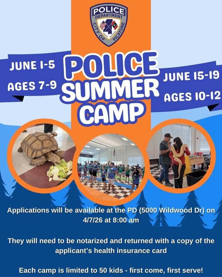 Picayune Police Department opens Summer Camp 2026 registration