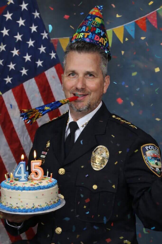 Gulfport Police Department celebrates Chief Cooper's 45th birthday