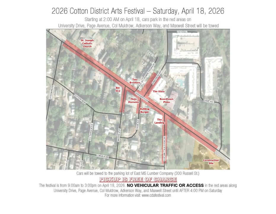 Cotton District Arts Festival prompts early road closures, vehicle towing