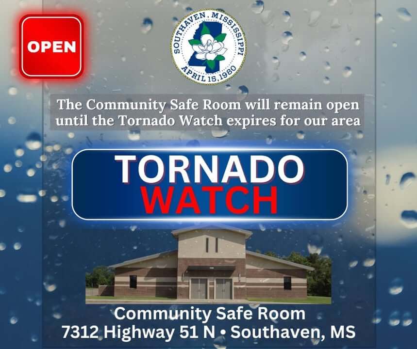 Tornado watch prompts opening of community safe room