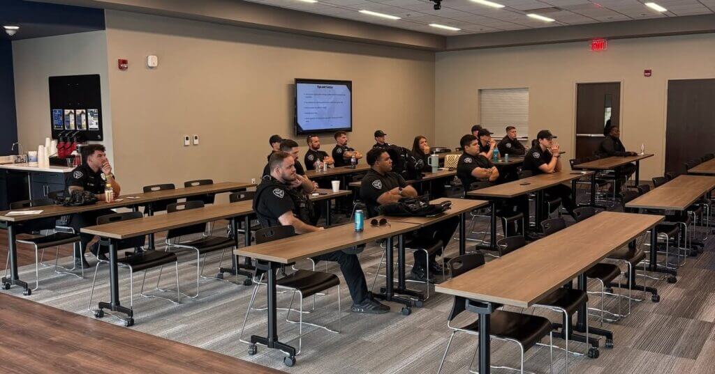 Officer Byrd leads traffic-stop training for Oxford police