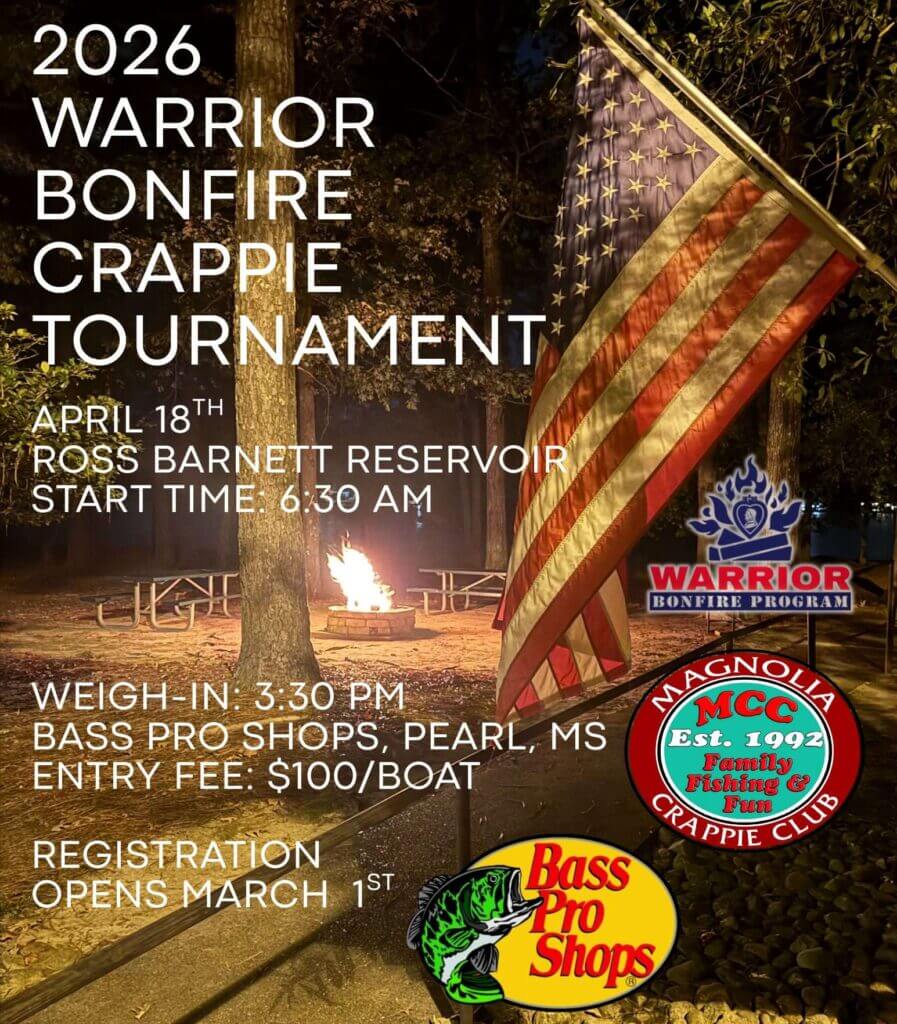 Warrior Bonfire Program hosts crappie tournament April 18