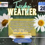 Highs near 82 bring chance of storms Highs near 82 bring chance of storms