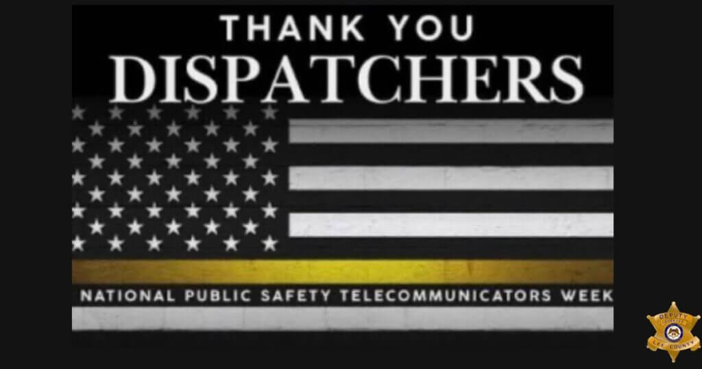 Sheriff thanks Lee County dispatchers during National Public Safety Telecommunicators Week
