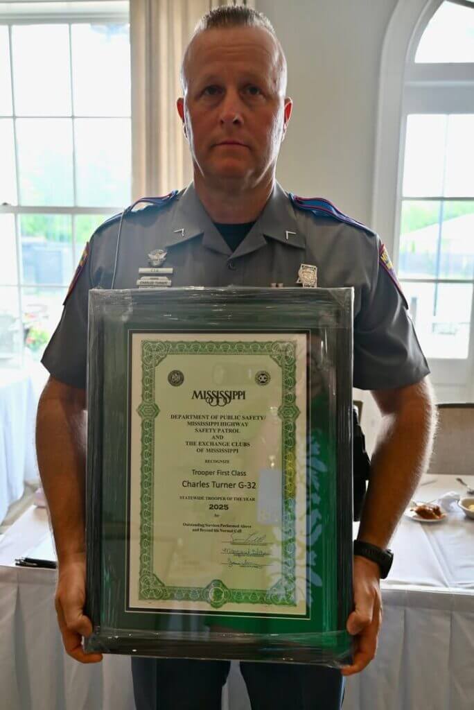 Mississippi Highway Patrol names Chad Turner 2025 Trooper of Year