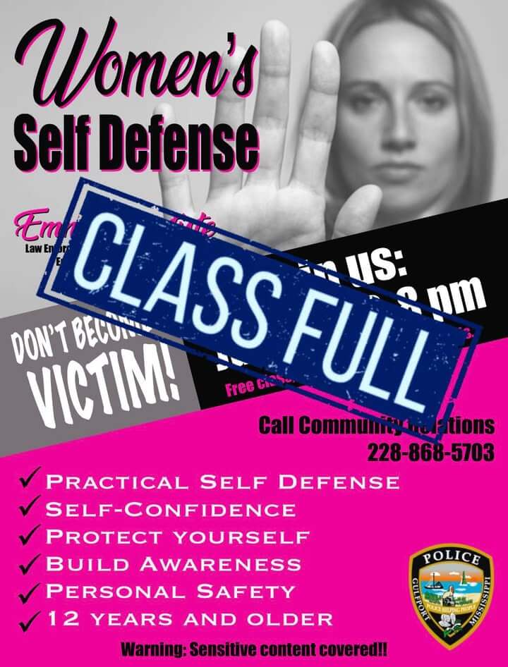Women's self-defense class fills up