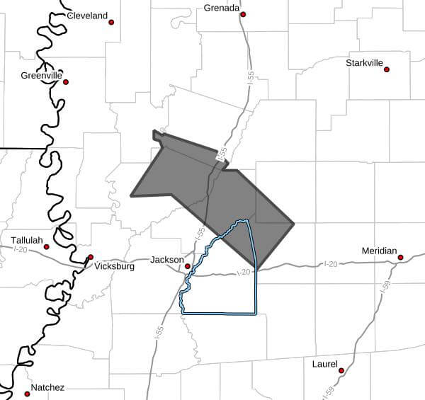 Strong thunderstorms impact central Mississippi counties