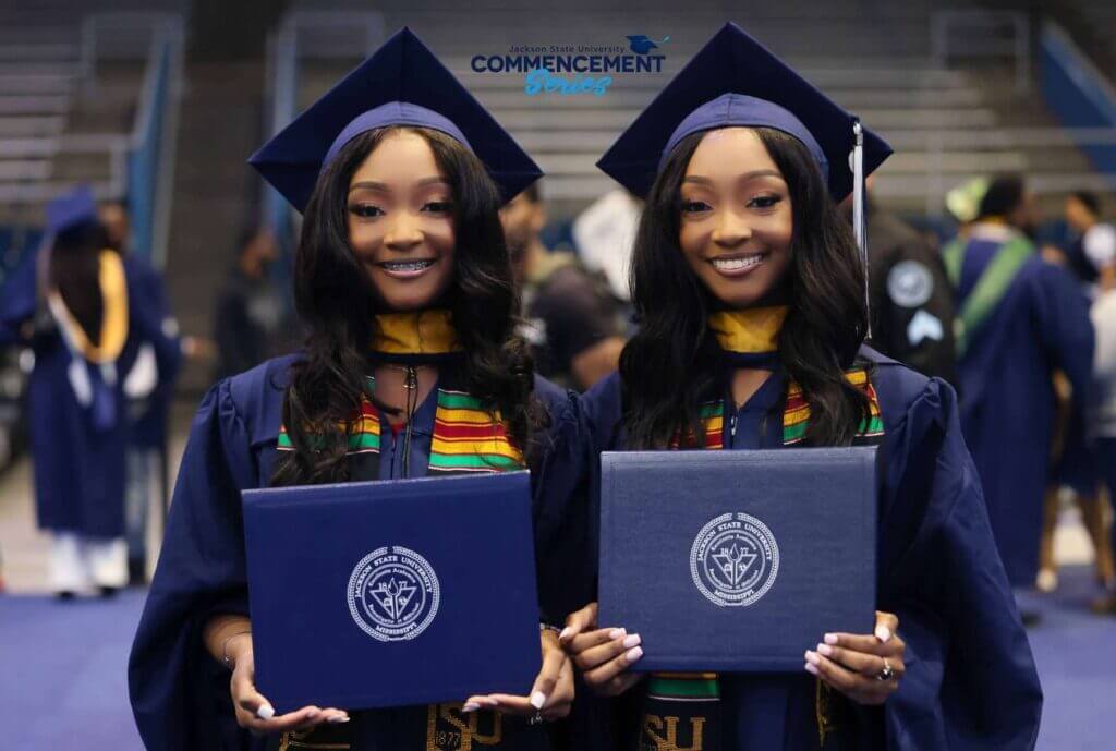 JSU twins honor late father, earn master's degrees in speech-language pathology and audiology