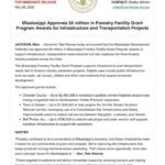 Mississippi invests $5M in infrastructure for three forestry projects Mississippi invests $5M in infrastructure for three forestry projects