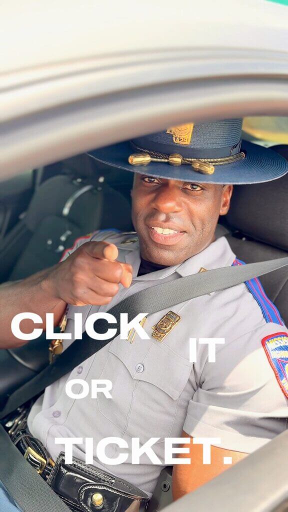 Facebook reel urges Mississippi drivers to buckle up