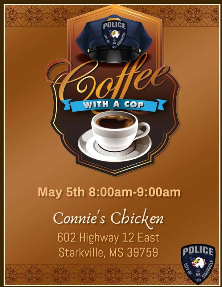 Connie's Chicken hosts Coffee with a Cop May 5
