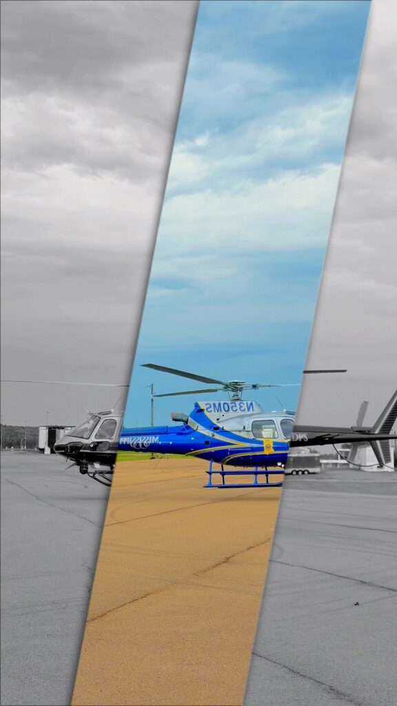 Mississippi law enforcement helicopter lands, draws social media attention