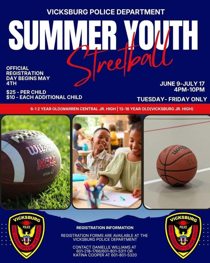 Vicksburg Police launch summer youth streetball program